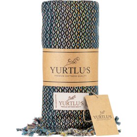 Resim Royal Series Pre-Washed 38"x72" Turkish Towel Highly Absorbent YURTLU'S - Black 