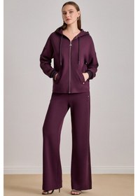 Resim Günlük Giyim Bordo Örme Eşofman Altı Bordo 