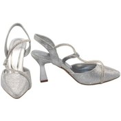 Resim Celira Gümüş Taşlı Kadın 8 Cm Topuklu Ayakkabı Çok Renkli 