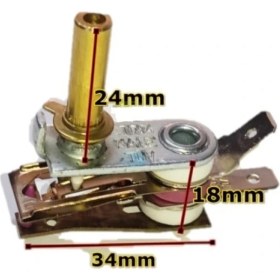 Resim Populer Semaver, Ocak ve Tost Makinesi Bimetal Termostad Mod 3 10A Uyumlu 