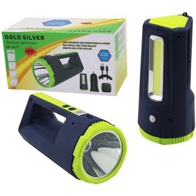 Resim Go İthalat 2in1 30w - 10w Cob Led Usb - Oto Şarjlı El Feneri Projektör Çok Renkli 