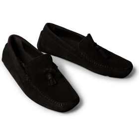 Resim Calvin Klein %100 Dana Süet Kahve Erkek Loafer Drıver Tassels Su 