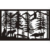 Resim Kurtlar Hindiler Ve Orman Temalı Oto Motor Laptop Duvar Folyo Sticker 10x6 Cm 