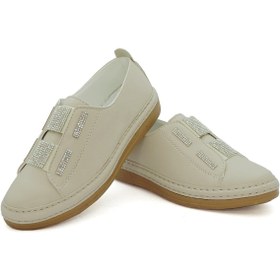 Resim LETAO Marly Anatomik Deri Fusped Confort Taban Lastikli Kadın Sneaker Günlük Ayakkabı 