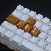 Resim Rekey Metallic Sunlight Wasd Caps Lock 5'li Mekanik Klavye Tuş Seti - Artisan Keycaps 