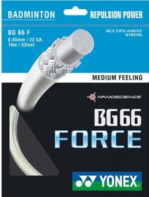 Resim Yonex Bg 66 Force Badminton Kordajı Beyaz 10 M 