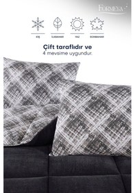 Resim Formeya Siyah Tek Kişilik Wellsoft Yorgan Yastık Kılıflı 