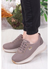 Resim Fort King Anna Rahat Hafif Memory Foam Taban Sneaker Kadın Ayakkabı Vizon 