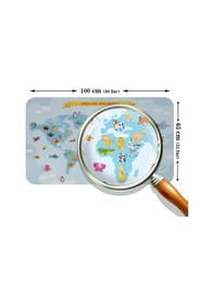 Resim Eğitici Dünya Haritası Dünya Atlası Çocuk Ve Bebek Odası Duvar Sticker-60x105-3791 - Renkli Çok Renkli 