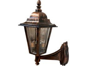 Resim Kahverengi Bakır Renkli Duvar Altigen Fener Dekorasyonu 