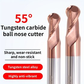 Resim AGOSTOOLS 2 Bıçaklı 55° Tungsten Karbür Küpe Kesici - Keskin Aşınmaya Dayanıklı Yapışmaz Kaplama, Yüksek Hız Çeliği Alaşım Yapısı ile Hassas İşleme ve Titreşimsiz Kesim 