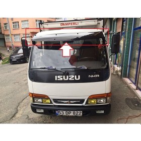 Resim Garage453 Isuzu Nkr Low Dar Kupa Ön Cam Güneşliği Mika Parlak Siyah 