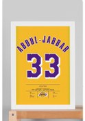 Resim Kareem Abdul Jabbar Forma Çerçeveli Tablo - Nba Los Angeles Lakers Jersey 