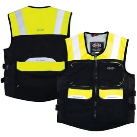 Resim Motosiklet Reflektörlü Yelek Çok Fonksiyonlu Cepler Windstoper Kumaş Reflektif Motor Yelek 