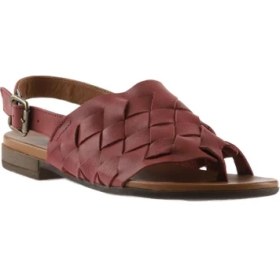 Resim Bueno Shoes Kırmızı Deri Kadın Parmak Arası Sandalet 