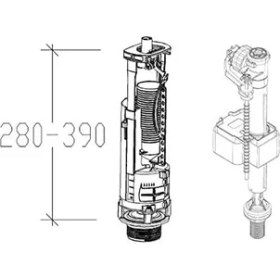 Resim Storemax Siamp 49/101 Çift Kademeli Rezervuar Iç Takımı Yeni Sistem Basmalı 