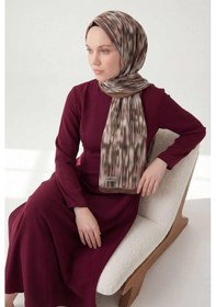 Resim Silk Home Su Yolu Desen Sütlü Kahve 75x195 Soft Şal Çok Renkli 
