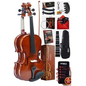 Resim Midex Cvl-741-tys Profesyonel 1/4 Çocuk Kemanı Seti 6-8 Yaş Yastık Tel Çanta Yay Susturucu Reçine 