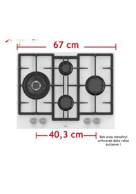 Resim Ferre Ve AFM Tech ED076-WFA WOK + FM7701 + FM3251 Snow Glow Turbolu Beyaz Dijital Ankastre Set 