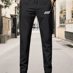 Resim Erkek Casual Spor Jogger Pantolon - Dayanıklı, Sıcak Polyester Bağcıklı Bel, Makine Yıkamalı - Siyah, Mavi, Derin Gri - Yaz Konforu Cebi ile, Jogging Pantolon, Yaz Spor Giyim, Düz Bacak Uyum, Esnek Olmayan Kumaş 