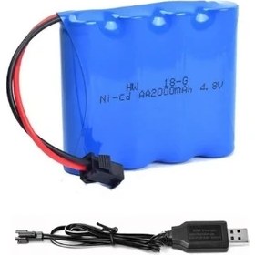 Resim Orion 4.8 V 1800 Mah Oyuncak Araba Bataryası ve USB Şarj Kablosu 