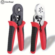 Resim Lion Rage 6-4 E-Type Erkek/Kadın Bakır Kelepçe Elektrik Kabloları için - Ergonomik Kırmızı Kauçuklu Tutacakları ile Alaşım Çelik Ağır Hizmet Tipi Sıkma Aracı, Güce Gerek Yok, Elektrik Kabloları Sıkıcı, Ergonomik Tasarım, Sağlam İnşaat 