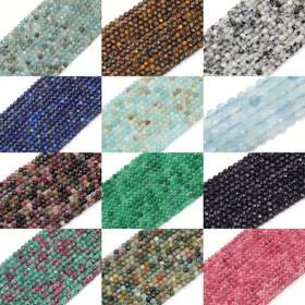 Resim 91/110/170 adet Doğal Taş Akvaryum Mavi Kesilmiş Küçük Boncuk Dizisi Yuvarlak Gevşek Boşluk Boncuk Takı Yapımı DIY Bileklik Kolye Kadın Hediyesi 2/3/4mm 