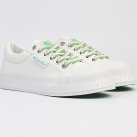 Resim Benetton ® | BNI-10097 Beyaz-İthal Kadın Platform Spor Ayakkabı 