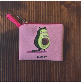 Resim Genel Markalar STD Pembe Avakadolu Mini Bozuk Para Cüzdanı Klasik 