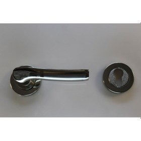 Resim Kapı Kolu Turkuaz Rozetli Nikel Saten Yale 