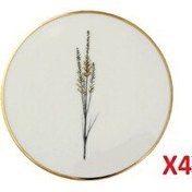 Resim Porland Botanical Desen 10 CM 4'lü Bardak Altlığı 04ALM006631 