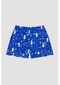 Resim Penti Kız Çocuk Şirin Vazo Desenli Pijama Takımı Açık Lacivert 