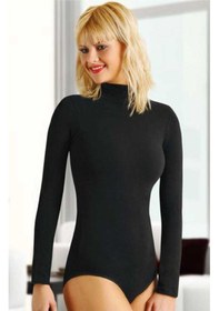 Resim Kadın Çıtçıtlı Body Balıkçı Yaka Uzun Kollu 001 