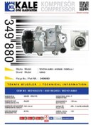 Resim KALE OTO Radyatör 349880 Klima Kompresörü Avensis 1.6 09-Corolla Uyumlu 1.6 07- (119Mm) 