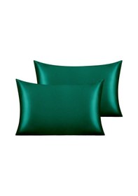 Resim Zümrüt Yeşili Ipek Saten Yastık Kılıfı 50 X 70 2'Li Yeşil 