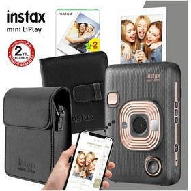 Resim Fujifilm Instax Mini Liplay Hybrid Elegant Black Fotoğraf Makinesi + Seti Siyah 