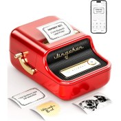 Resim Mena Rise B21 Etiket Makinesi Mürekkepsiz Etiket Yazıcısı, Küçük Işletmeler Için 2 Inç Taşınabilir Yazıcı, Adres, Logo, Giyim, Posta, Mumlar, Takı, Hediye Için Etiket Yazıcısı, Kırmızı 