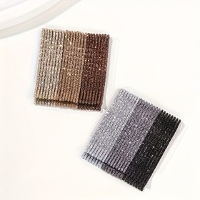 Resim 48 adet Parıltılı Gradyan Saç Tokası Seti, Moda Alaşım Metal Saç Tokaları, Kadınlar için Tüy Olmayan Saç Aksesuarları, Patlama Yan Tokalar ve Stil için, Karnaval / Mardi Gras / Maskeli Balosu 