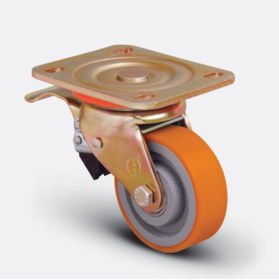 Resim Emes Ed01 Vkp 100f Döner Tablalı Döküm Frenli Teker 100 mm 350 kg 