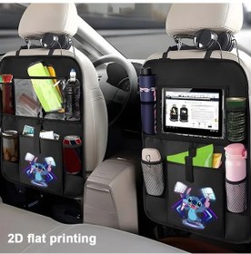Resim Dashanshop Siyah 1 Adet Stitch Araç Koltuğu Düzenleyici Tablet Cebi Suluk Cepi Okul Seyahat 