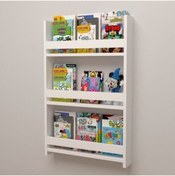 Resim CZN AHŞAP Beyaz Mdf Montessori Çocuk Odası Eğitici 3 Raflı Kitapklık 60 X 90 Cm 