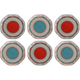 Resim LuckyArt Lucky Art Liora Bone 19 cm 6'lı Tabak Seti 