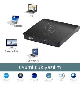 Resim Alfalink AL-DVD15 USB 3.0 Ultra Slim Taşınabilir DVD Rw Optik Yazıcı 
