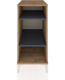 Resim Kronos Komodin 2 Raflı 44x59x96 Çam-antrasit Atlas Çam 