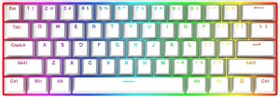 Resim Redragon K630W-Rgb Dragonborn Blue Switch%60 Tr Q Beyaz Mekanik Kablolu Gaming (Oyuncu) Klavye 
