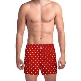 Resim The Don Kırmızı Beyaz Puantiyeli Poplin Erkek Boxer 