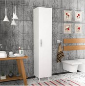 Resim Egecan Mobilya 5 Raflı Banyo Boy Dolabı Havlu Dolabı Erzak Dolabı Banyo Dolabı 