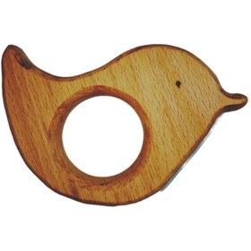 Resim Diş Kaşıyıcı Kuş Doğal Ahşap Çok Renkli 