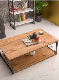 Resim Uslucan Alışveriş Orta Sehpa Double Ceviz-2105 Çok Renkli 