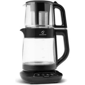 Resim Esmo Home Karaca Çaysever 3 In 1 Konuşan Cam Çay Makinesi Su Isıtıcı ve Mama Suyu Hazırlama 1700W Black 